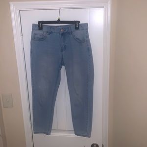 Mid Rise Light Denim Mom Jeans